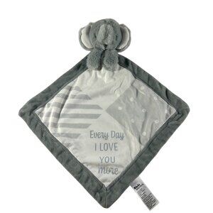 Baby Starters Gray Elephant Lovey Security Blanket Every Day I Love You More
